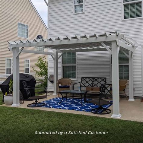 14x10 Hawthorne Traditional Steel Pergola With Sail Shade Soft Canopy