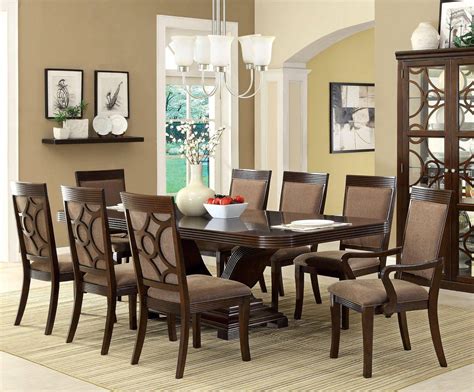 Buy Furniture Of America Woodmont Dining Table Set 9 Pcs In Brown