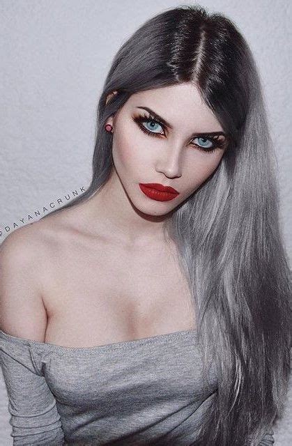 Beautiful Dayana Crunk Goth Beauty Dyed Hair Gothic Beauty