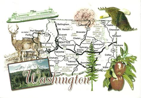Projek Satu Dunia One World Project Usa Washington Mapcard 1