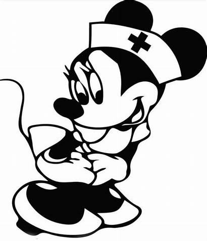 Nurse Coloring Disney Nurses Minnie Drawing Mouse