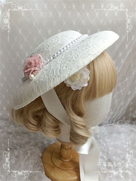 victorian women flat hat with floral for tea party vintage girls hat bridal hat ebay