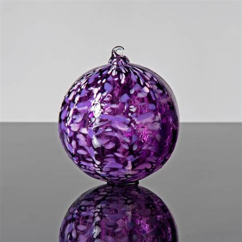 Lori S Purple Mix Hand Blown Glass Ornament Etsy