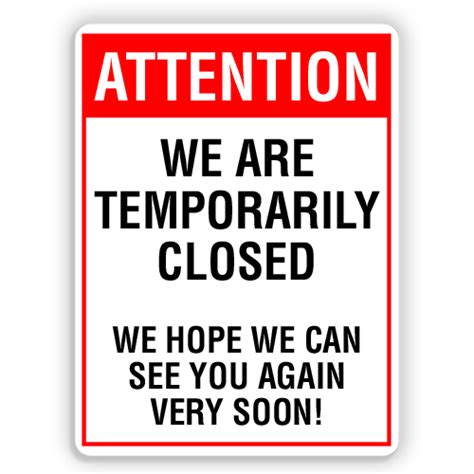 We Are Temporarily Closed American Sign Company