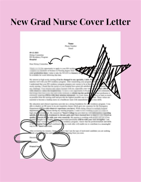 New Graduate Nurse Cover Letter Template Etsy