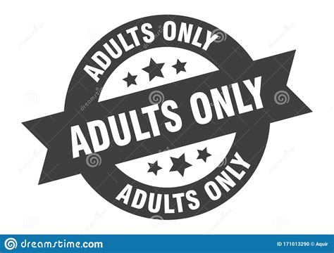 adults only sign adults only round ribbon sticker stock vector illustration of ribbon banner