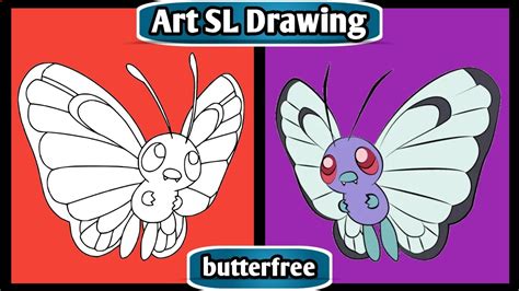 Butterfree Drawing Easy Step By Step Shortshow To Draw Drawing Shorts