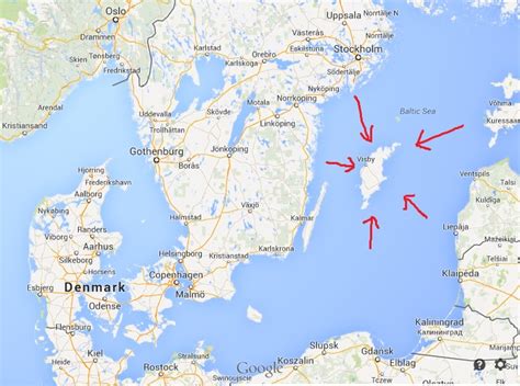 Road map of gotland, sweden shows where the location is placed. Biker's Island | bgreinhart