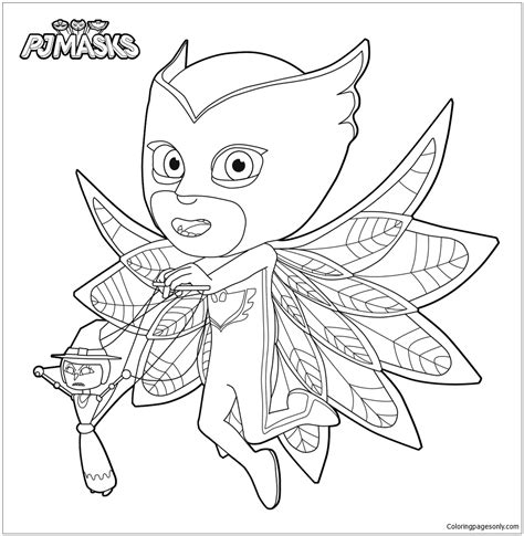 Owlette With Her Puppet Coloring Pages - PJ masks Coloring Pages - Free
