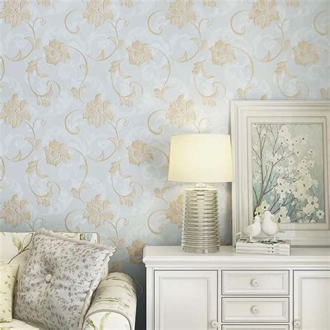 Buy European Style Wallpapers 3d Embossed Floral
