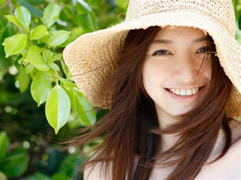 Long Haired Aizawa Rina Japanese Actress Asian Celebrity Girl Wallpaper