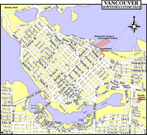 Map Of Downtown Vancouver Bc Map Of Downtown Vancouver Bc British
