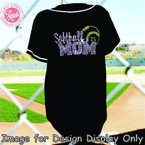 softball mom 9 rhinestone jersey apparel design softball mom baseball mom