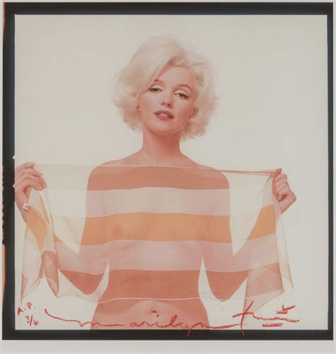 bert stern marilyn monroe with a striped scarf from the last sitting for vogue 1962 artsy