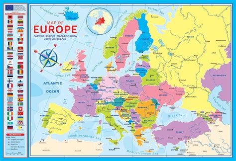 Interactive Map Of Europe Europe Map With Countries And Seas Printable