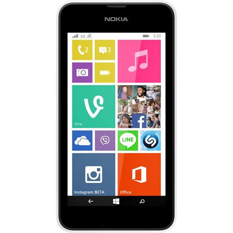 Nokia 530 Lumia Mobiltelefon Kártyafüggetlen Dual Sim Fehér Emaghu