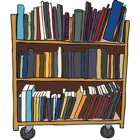 Library Book Cart Free Svg