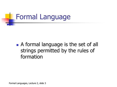 Ppt Lecture Two Formal Languages Powerpoint Presentation Free