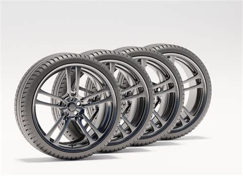 Sport Tire Tyre With A Car Black Rim Scene Stock Illustration