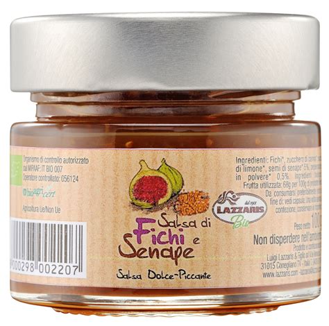 Luigi lazzaris & figlio s.r.l. Organic Fig and Mustard Sauce - Sweet and Spicy Organic ...