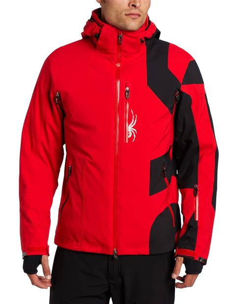 Spyder Mens Macro Jacket Redblack Large Uk Sports