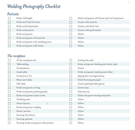 Now check to make sure that your average price per. FREE 6+ Sample Wedding Planning Checklists in PDF | MS ...