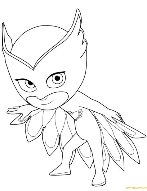 Owlette From Pj Masks Coloring Page Free Coloring Pages Online
