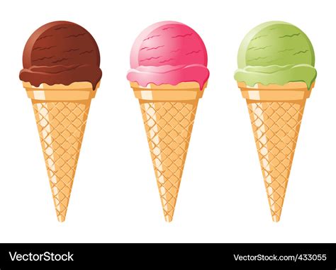 Ice Cream Cones Royalty Free Vector Image VectorStock