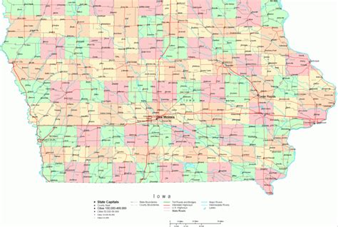 Printable Iowa Map Ruby Printable Map