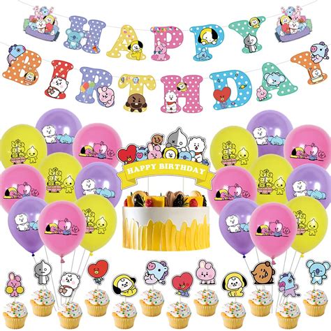 Buy Bt21 Party Decorations Set31pcs Bt21 Birthday Party Supplies