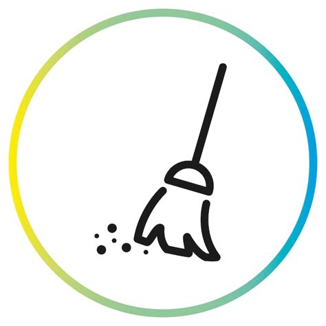 Premium Vector Sweeping Broom Icon Vector