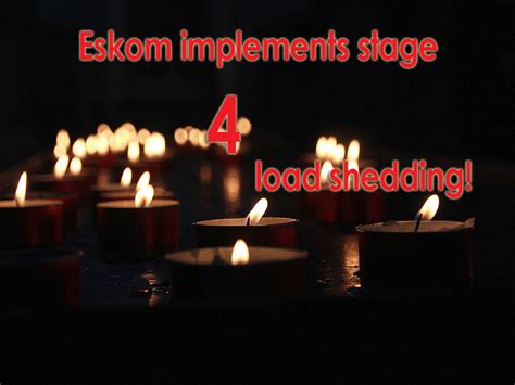 Stage 2 load shedding implemented. Eskom implements stage four load shedding | Lowvelder