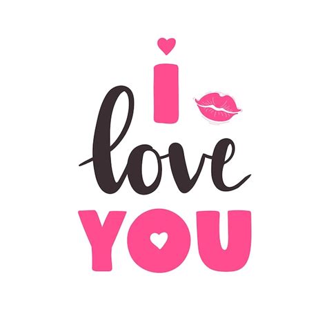 Premium Vector I Love You Vector Lettering For Valentines Day