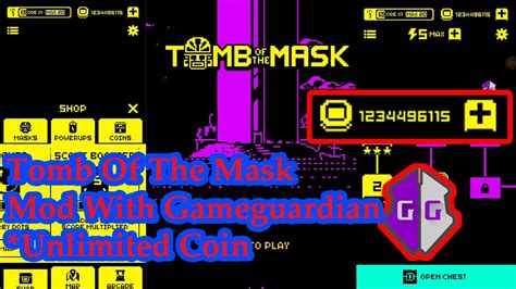 Tomb Of The Mask Mod With Gameguardian Unlimited Coin Youtube