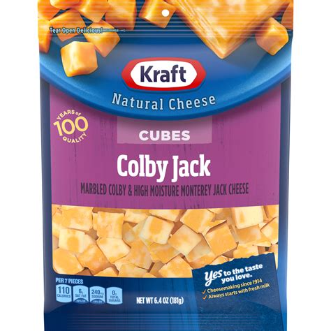 Kraft Colby And Monterey Jack Natural Cheese Cubes 64 Oz Bag Snacking