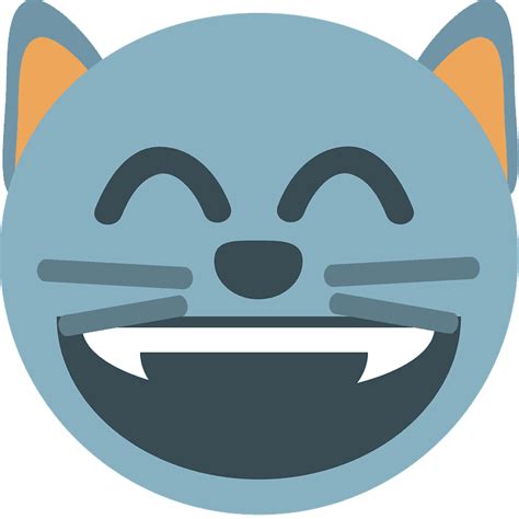 Grinning Cat With Smiling Eyes Emoji Clipart Free Download Transparent