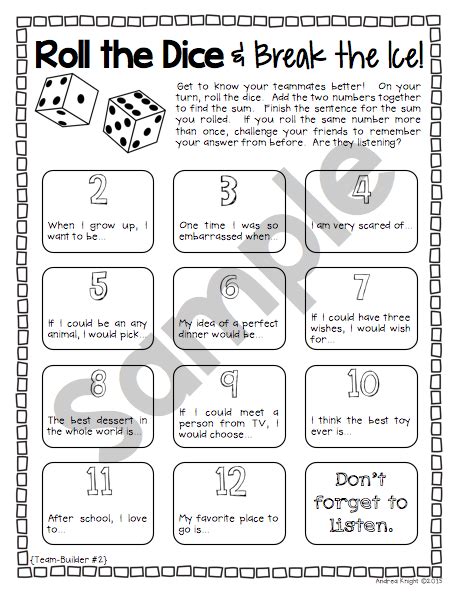 Dice Discussions Differentiated Prompts For Engaging Discussion {k 3} Teaching Icebreaker