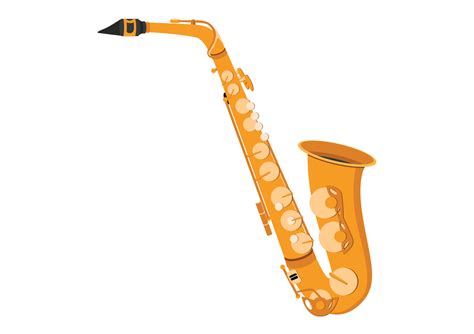Saxophone Vector Design Golden Saxophone Wind Instrument Musical Reed