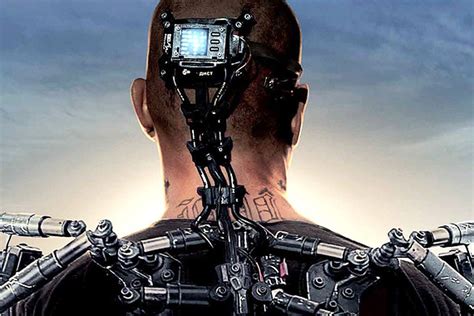Now we have our first official look at damon armed and ready for battle. Cyborg Matt Damon engages in sci-fi class warfare in ...