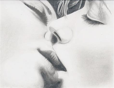 Passion In A Kiss By Giglebox On Deviantart Realistic Drawings Lips