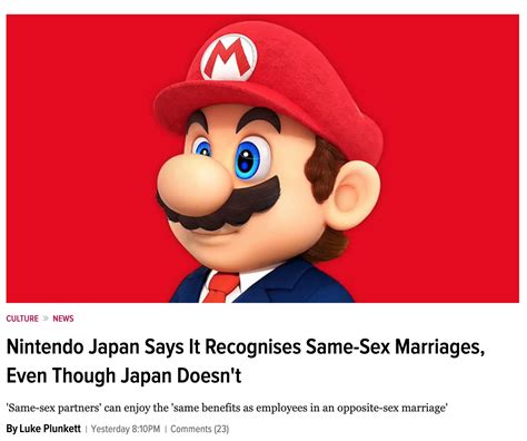 Nintendo Japan Says Gay Rights R Gaymers