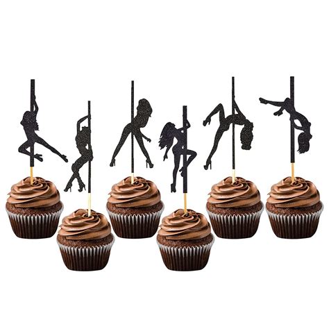 Buy Hriochy 36 Pack Strippers Pole Dancers Cupcake Toppers Pole Dancing Birthday Cake Picks