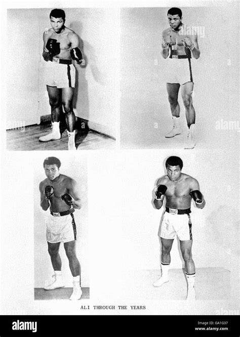 Boxing Muhammad Ali A Montage Of Muhammad Ali Through The Years From To Stock Photo