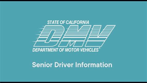 Ca Dmv Senior Driver Information Youtube