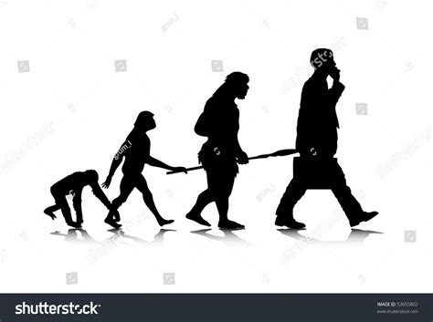 Abstract Illustration Human Evolution Ilustración De Stock 53055802