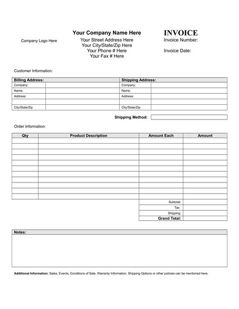 17 Blank Invoice Templates Ai Psd Word Examples Blank Invoices