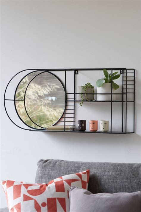Download 4,791 horizontal mirror stock illustrations, vectors & clipart for free or amazingly low rates! Next Wire Mirror Shelf - Black | Shelves, Wire wall shelf ...