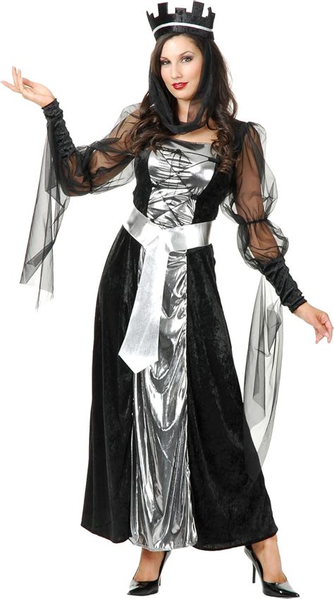 Charades Womens Dark Queen Costume Dress And Headpiece