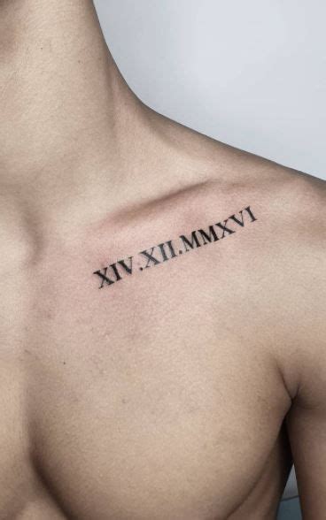 Sensational Roman Numeral Tattoos Small Tattoos For Guys Small Chest Tattoos Roman Numbers