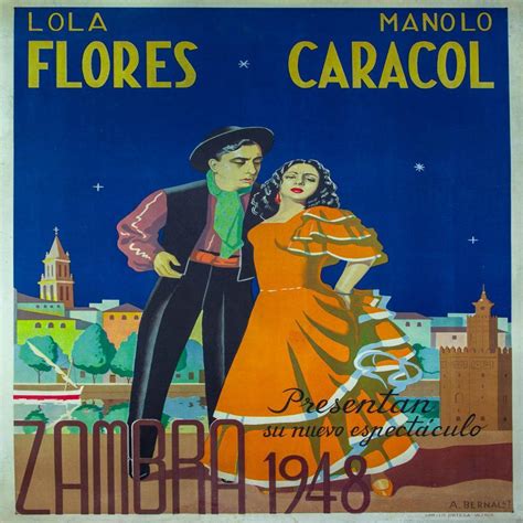 Sold Price Poster Lola Flores Manolo Caracol Zambra 1948 June 4